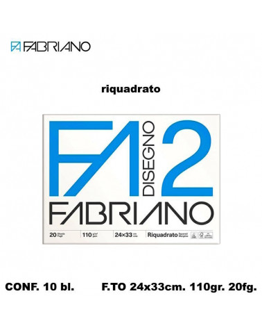 FABRIANO BLOCCO F2 24X33 20 FG.C/MARGINE DISEGNO [10PZ]