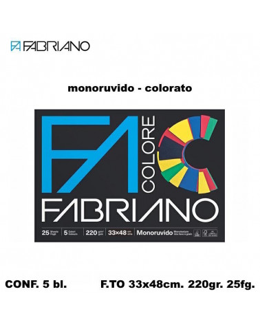 FABRIANO COLORE 33X48 BLOCCO DISEGNO [5PZ]