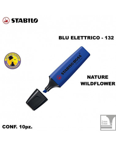 STABILO BOSS NATURE WILDFLOWER BLUELETTRICO 132-EVIDENZIATORE [10PZ]
