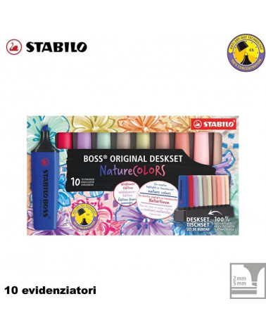 STABILO BOSS NATURE COLORS WILDFLOWER 10col.EVIDENZIATORE