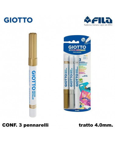 GIOTTO DECOR METALLIC BLISTER 3PZ.