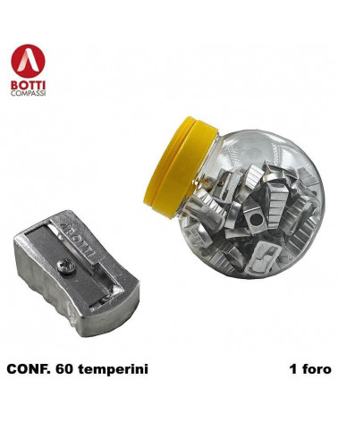 BOTTI TEMPERINO 1 FORO METALLO [60PZ]