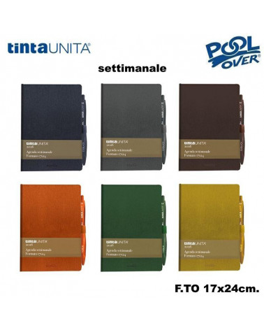 TINTA UNITA AGENDA SETTIMANALE 17x24 SOFT + PENNA I'M