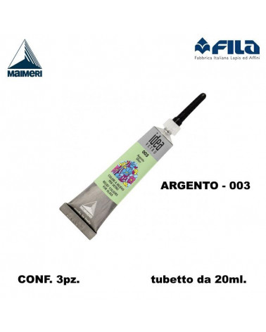 MAIMERI PASTA VETRO RILIEVO PIOMBO 20ml.ARGENTO 003 [3PZ]