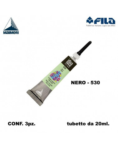 MAIMERI PASTA VETRO RILIEVO PIOMBO 20ml.NERO 530 [3PZ]