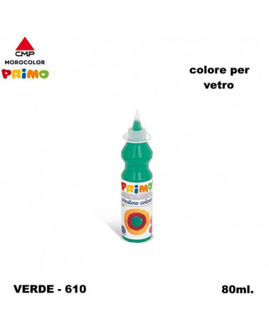 PRIMO COLORE PER VETRO  VERDE 610 [6PZ]