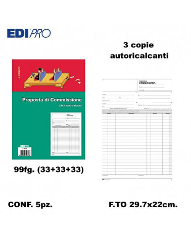 EDIPRO COPIA COMMISSIONI 29,7x22 3C. E5237A [5PZ]