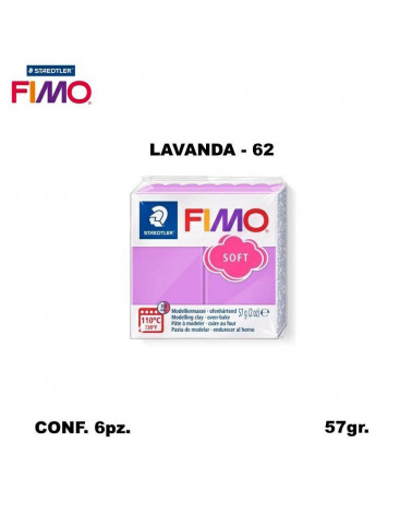 STAEDTLER PASTA FIMO SOFT 8020-62 LAVANDA [6PZ]