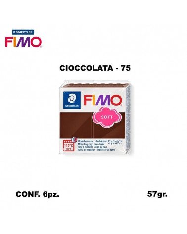 STAEDTLER PASTA FIMO SOFT 8020-75 CIOCCOLATA [6PZ]