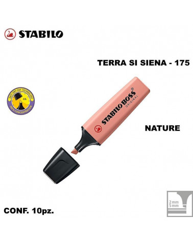 STABILO BOSS NATURE TERRA DI SIENA 175-EVIDENZIATORE [10PZ]