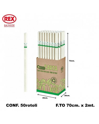 REX CARTA REGALO ERBA ROTOLI mt2x0,7 50pz.