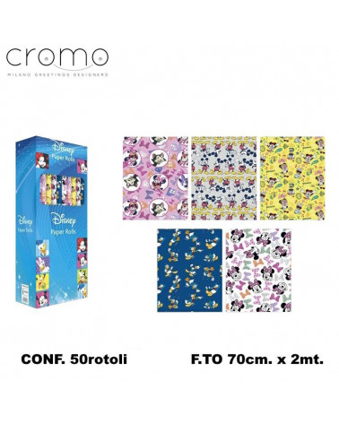 CROMO CARTA REGALO ROTOLI DISNEY CLASSICO mt.2x0.7 50pz. DY.6682