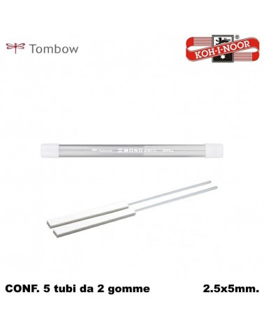 TOMBOW RICAMBIO GOMMA MONO ZERO PUNTA RETTANGOLARE 2pz.x 5cf.