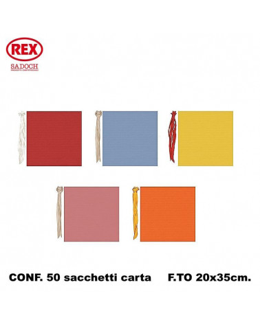 REX SACCHETTO IN CARTA CON NASTRO 20x35 [50PZ]