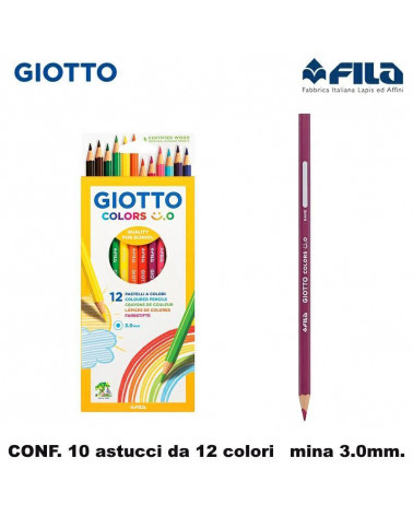 GIOTTO PASTELLO COLORS 12 COLORI [10PZ]