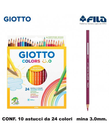 GIOTTO PASTELLO COLORS 24 COLORI [10PZ]