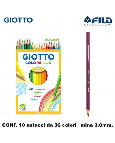 GIOTTO PASTELLO COLORS 36 COLORI [10PZ]