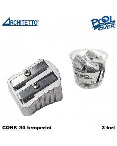 ARCHITETTO TEMPERINO 2 FORI METALLO [30PZ] 49580