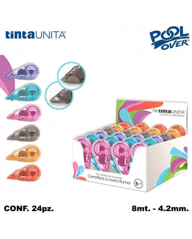 TINTA UNITA CORRETTORE NASTRO RUNNER 8mt. 24PZ.