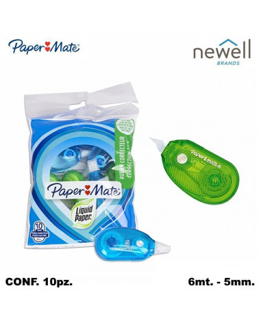 PAPER MATE CORRETTORE DRYLINE I-MINI NASTRO 5MM.X 6MT 10PZ.