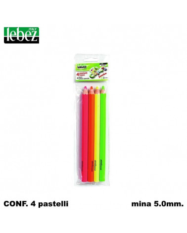 LEBEZ PASTELLI NEON JUMBO 4PZ. 5533