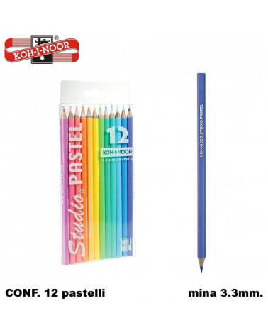 KIN ASTUCCIO 12 PASTELLI PASTEL