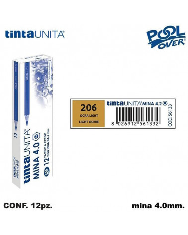 TINTA UNITA PASTELLO MINA 4MM. OCRA LIGHT 206 [12PZ] 56133