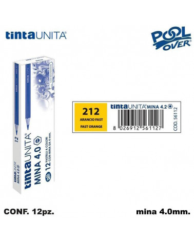 TINTA UNITA PASTELLO MINA 4MM. ARANCIO FAST 212 [12PZ] 56112