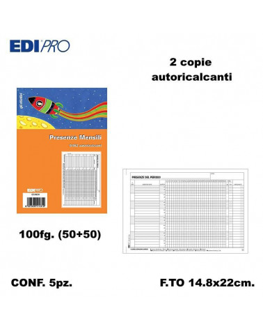 EDIPRO PRESENZE MENSILI 14,8X22 2C. E5143C [5PZ]