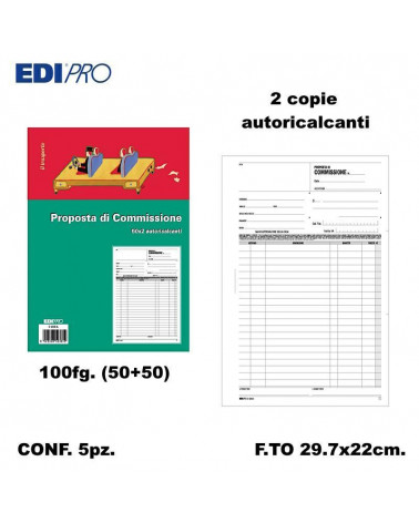 EDIPRO COPIA COMMISSIONI 29,7X22 2C. E5236A [5PZ]