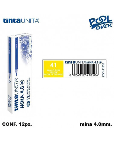 TINTA UNITA PASTELLO MINA 4MM. GIALLO FLUO 41 41850 [12PZ]