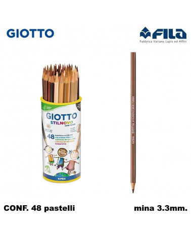GIOTTO PASTELLO STILNOVO SKIN TONES BARATTOLO 48PZ.