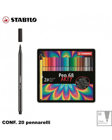 STABILO PEN 68 20COL.METALLO PENNARELLO-6820-6