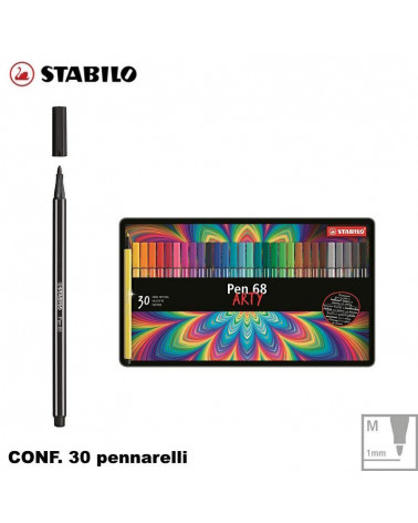 STABILO PEN 68 30COL.METALLO PENNARELLO-6830-6