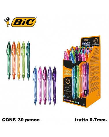 BIC SFERA GEL-OCITY QUICKDRY 30pz.ASSORTITA