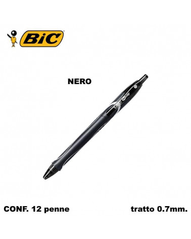 BIC SFERA GEL-OCITY QUICK DRY 12PZ. NERO-SCATTO