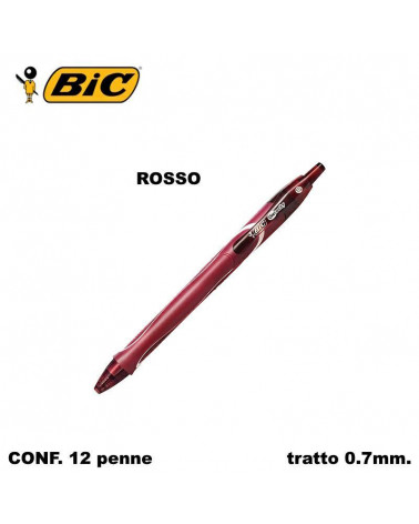 BIC SFERA GEL-OCITY QUICK DRY 12PZ. ROSSO-SCATTO