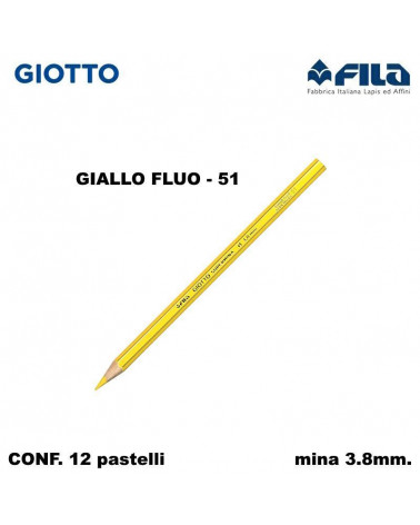 GIOTTO PASTELLO SUPERMINA N.51 GIALLO FLUO 51 [12PZ]