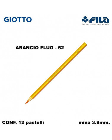 GIOTTO PASTELLO SUPERMINA N.52 ARANCIO FLUO 52 [12PZ]