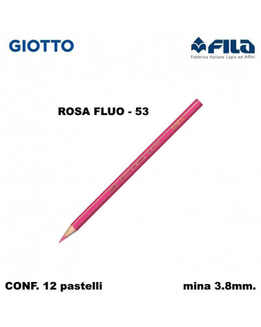 GIOTTO PASTELLO SUPERMINA N.53 ROSA FLUO 53 [12PZ]