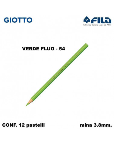 GIOTTO PASTELLO SUPERMINA N.54 VERDE FLUO 54 [12PZ]