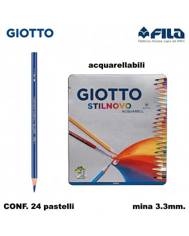 GIOTTO PASTELLO STILNOVO 24COL.MET. ACQUARELLO
