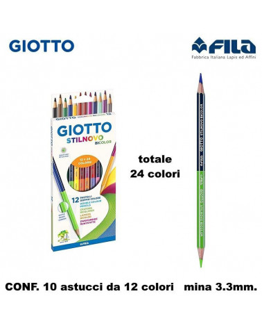 GIOTTO PASTELLO STILNOVO 12COL. BICOLOR [10PZ]
