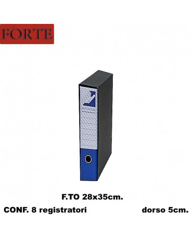 FORTE REGISTRATORE 28X35 DORSO 5 BLU