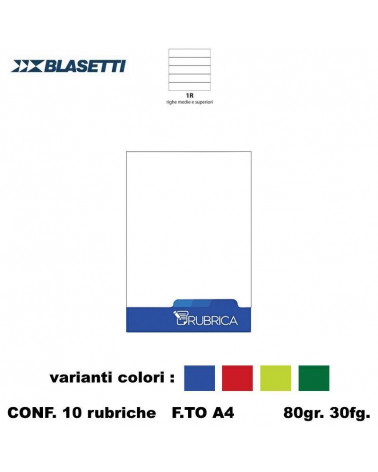 BLASETTI RUBRICA A4 3CARTE 1387 [10PZ]