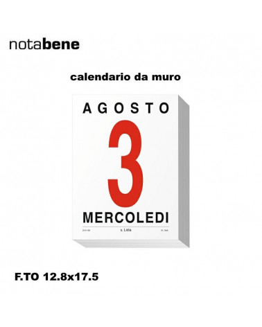 NOTABENE BLOCCO MURO 215 368FG. 12,8X17,5-CALENDARIO