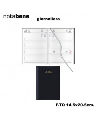 NOTABENE AGENDA GIORNALIERA S/D 14,5X20,5 1001C MADRID BLU