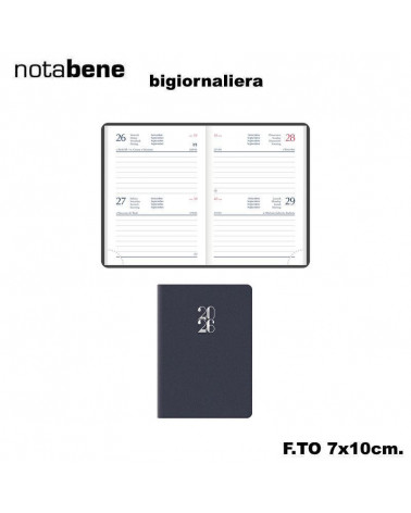 NOTABENE AGENDA BIGIORNALIERA 7X10 401C GOMMATO BLU
