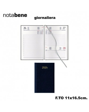 NOTABENE AGENDA GIORNALIERA S/D 11X16,5 1001C MADRID BLU