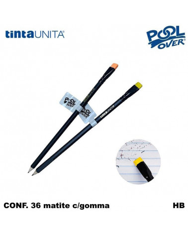 TINTA UNITA MATITA GRAFITE C/GOMMA SPATOLA DESK 36PZ.